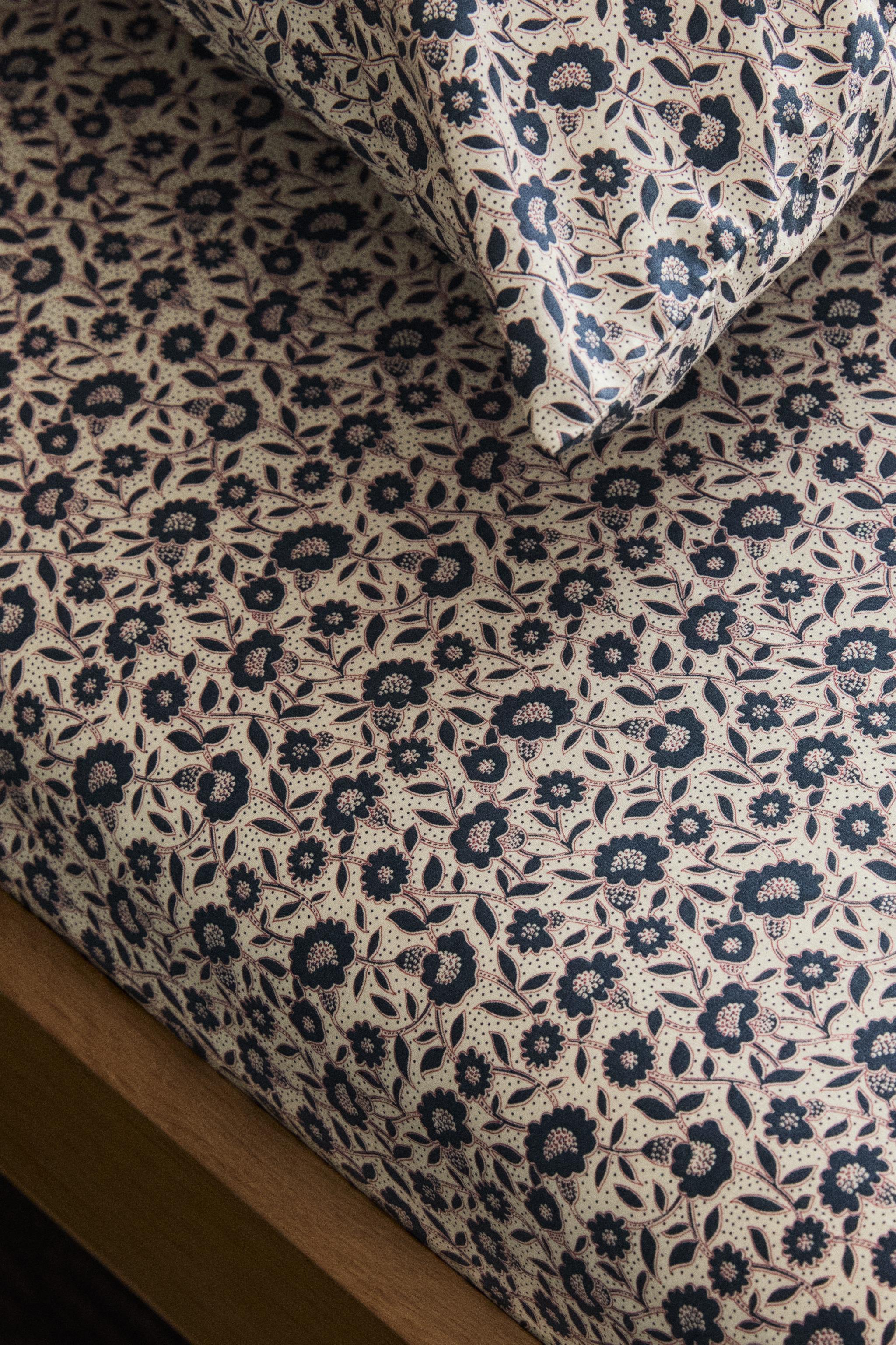 KIDS FLORAL COTTON FITTED SHEET